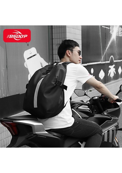 Erkekler ve Kadınlar Büyük Kapasiteli Motosiklet Kask Sırt Çantası Bisiklet (Yurt Dışından)
