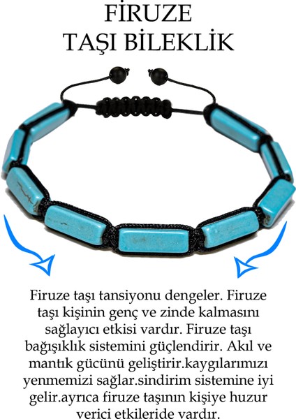 Sertifikalı Dikdörtgen Kesim Firuze Taşı Bileklik fiyatları