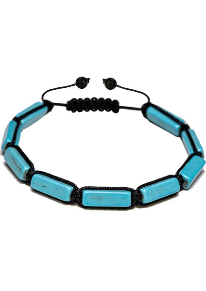 Sertifikalı Dikdörtgen Kesim Firuze Taşı Bileklik modelleri