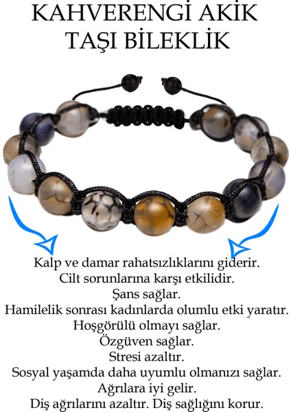 Sertifikalı Ham Işlenmemiş Damarlı Kahverengi Akik Taşı Bileklik fiyatları