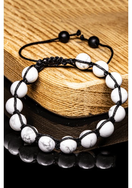 Sertifikalı Gerçek Havlit Taşı Bileklik - Makrome fiyatları