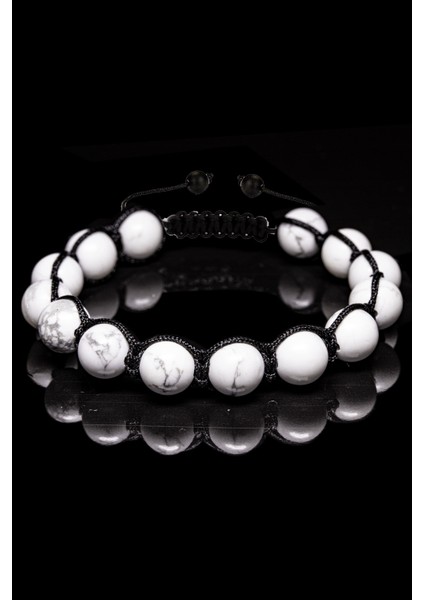 Sertifikalı Gerçek Havlit Taşı Bileklik - Makrome modelleri