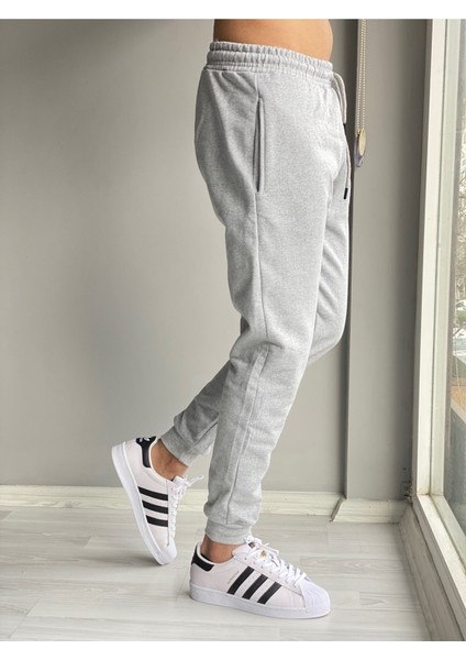 Relax Family Xf Erkek Yazlık Eşofman Altı Dar Paça Jogger Gri Pamuklu RLX044513