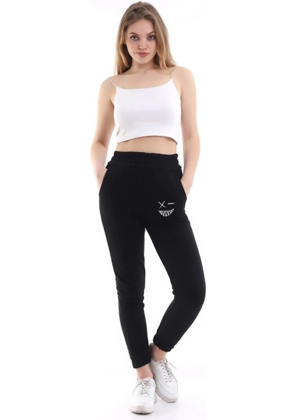 Lion Company Baskılı Siyah Paçası Lastikli Eşofman Unisex ESF01 fiyatları