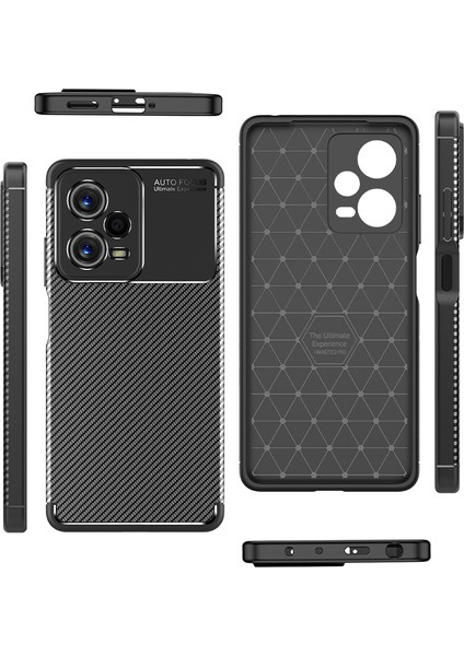Xiaomi Redmi Note 12 Pro 5g Uyumlu Deep Dizayn Auto Focus Tasarımlı Karbon Dizayn Kılıf