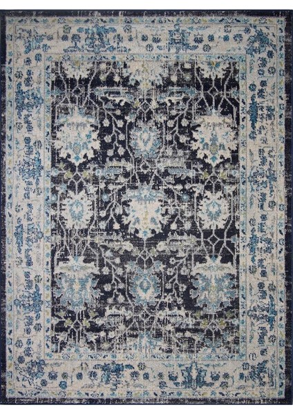 Konfor Vintage 7652 Lacivet Klasik Eskitme Dokuma Halı 160 x 230 cm