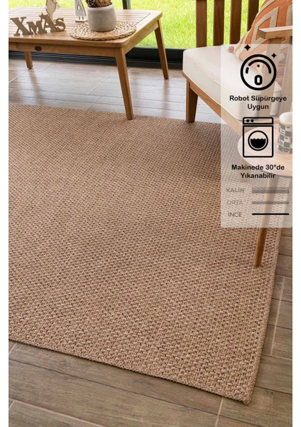 Konfor Halı Rusticana 3101 Jüt Tabanlı Modern Örme Kilim