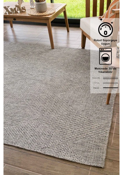 Konfor Halı Rusticana 3104 Jüt Tabanlı Modern Örme Kilim