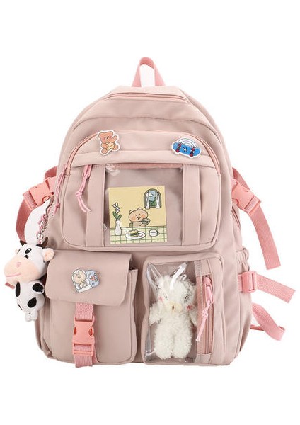 Sırt Tam Kollu Kolye Kadın Lise Öğrencisi Okul Oxford Kumaş Tarzı Sırt Çantası (Yurt Dışından)