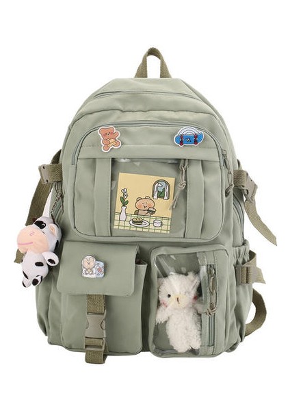 Sırt Tam Kollu Kolye Kadın Lise Öğrencisi Okul Oxford Kumaş Tarzı Sırt Çantası (Yurt Dışından)