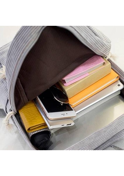 Style Sırt Lise Öğrencilerin Kişeli Versiyonu Kadın Backpack Çantası (Yurt Dışından)