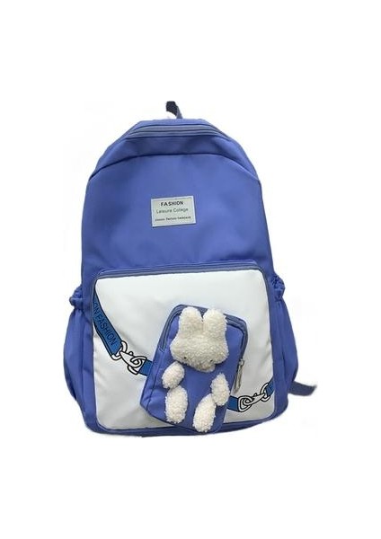Tavşan Büyük Kapasiteli Okul Kontrast Rengi Lise Öğrenci Sırt Kampüs Öğrenci Okulkadın Koreli Versiyonu Çantası (Yurt Dışından)