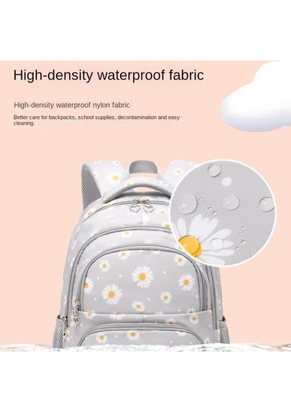 Baskılı Sırt Üç Parçalı Set Kız Öğrenci Için Okul Suya Dayanıklı Küçük Papatya Sevimli Çantası (Yurt Dışından) modelleri