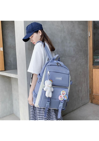 Dört Parçalı Set Kadın Lise Öğrencisi Ortaokul Öğrencisi Ilkokul Öğrencisi Kadın Sırt Çantası (Yurt Dışından) fiyatları