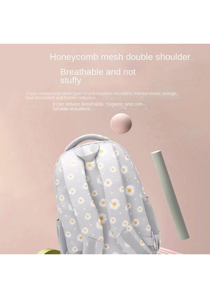 Baskılı Sırt Üç Parçalı Set Kız Öğrenci Için Okul Suya Dayanıklı Küçük Papatya Sevimli Çantası (Yurt Dışından) fırsatları
