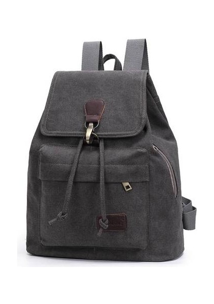 Vintage Tuval Seyahat Sırt Öğrenci Gündelik Okul Sırt Kova Çantası (Yurt Dışından)