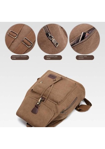 Vintage Tuval Seyahat Sırt Öğrenci Gündelik Okul Sırt Kova Çantası (Yurt Dışından) fırsatları