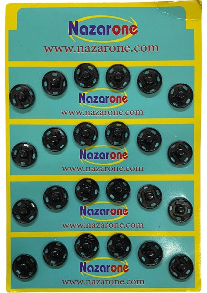 Çıtçıt Düğme Siyah Renk (15MM) 24 Adet