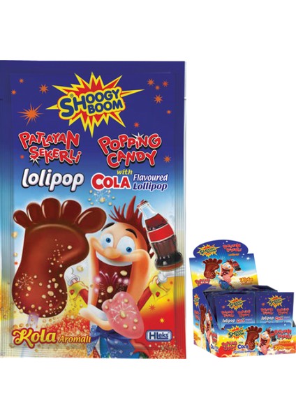 Kola Aromalı Patlayan Şekerli Lolipop 12 gr x 48 adet