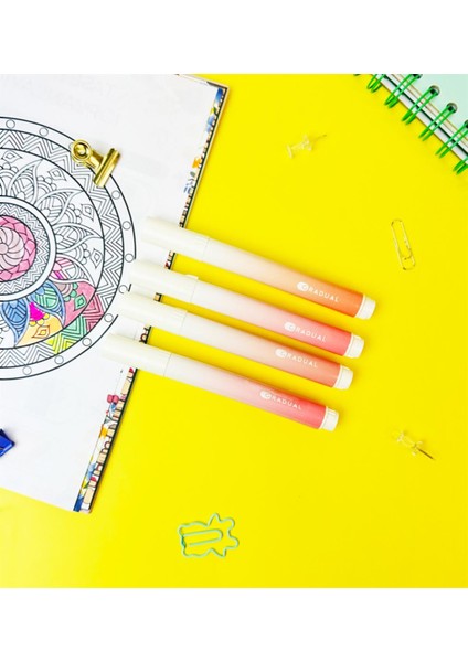 Morandi Tarzı Kahve Tonları 4'lü Keçeli Kalem