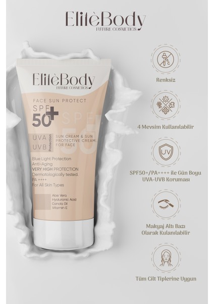 Yüz Güneş Kremi Spf 50+ Yüksek Koruma