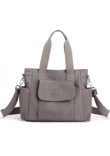 Laıbmfc Tuval Tote Crossbody Çanta - Açık Gri (Yurt Dışından)