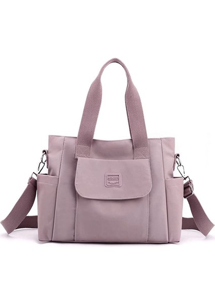 Laıbmfc Tuval Tote Crossbody Çanta - Açık Mor (Yurt Dışından)