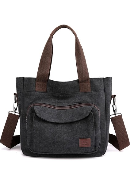 Laıbmfc Tuval Tote Crossbody Çanta - Siyah (Yurt Dışından)