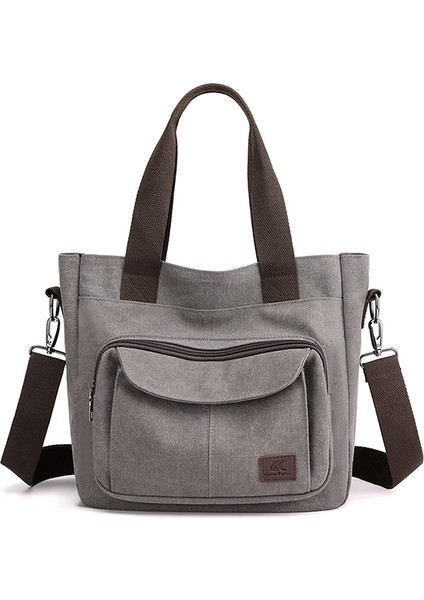 Laıbmfc Tuval Tote Crossbody Çanta - Gri (Yurt Dışından)