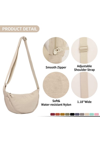 Laıbmfc Naylon Crossbody Sling Çantası - Bej (Yurt Dışından)