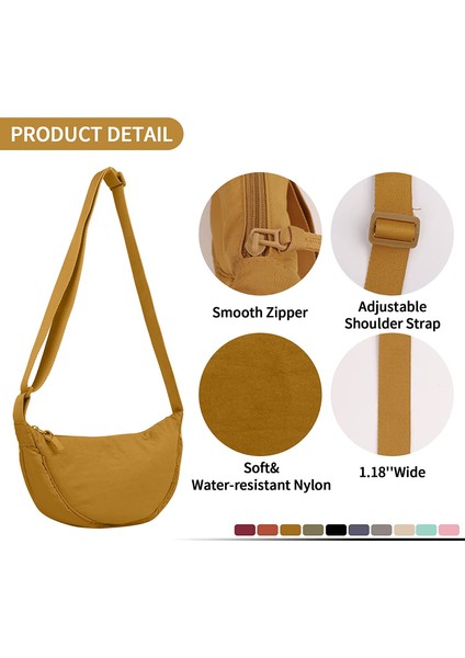 Laıbmfc Naylon Crossbody Sling Çantası - Limon Sarısı (Yurt Dışından)