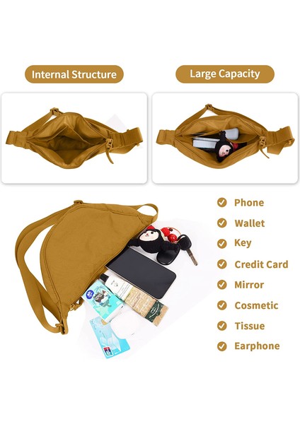 Laıbmfc Naylon Crossbody Sling Çantası - Limon Sarısı (Yurt Dışından)