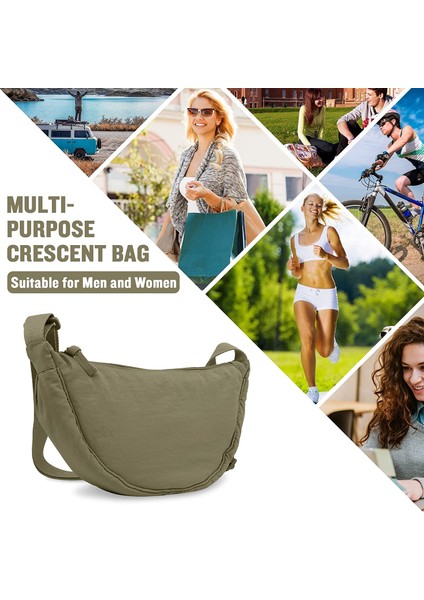 Laıbmfc Naylon Crossbody Sling Çantası - Zeytin Yeşili (Yurt Dışından)