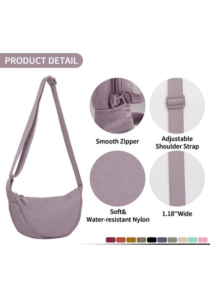 Laıbmfc Naylon Crossbody Sling Çantası - Mor (Yurt Dışından)