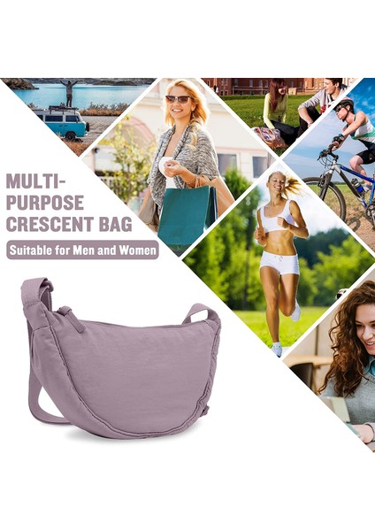 Laıbmfc Naylon Crossbody Sling Çantası - Mor (Yurt Dışından)