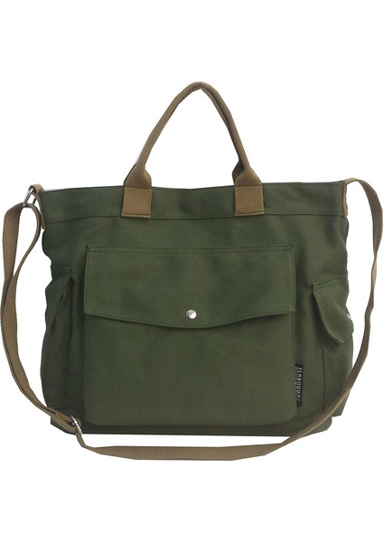 Laıbmfc Tuval Crossbody Tote Çanta - Yeşil (Yurt Dışından)