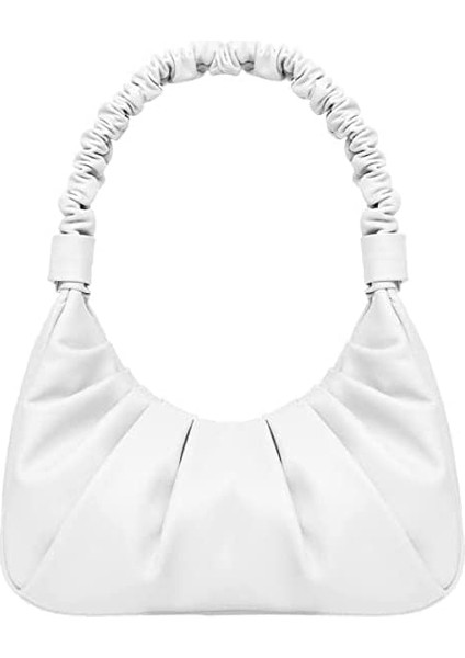 Laıbmfc Dantelli Hobo Moda Çanta - Beyaz (Yurt Dışından)