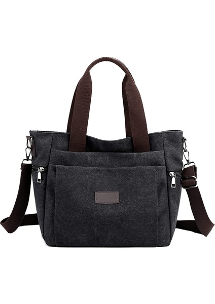 Laıbmfc Tuval Tote Crossbody Çanta - Siyah (Yurt Dışından)