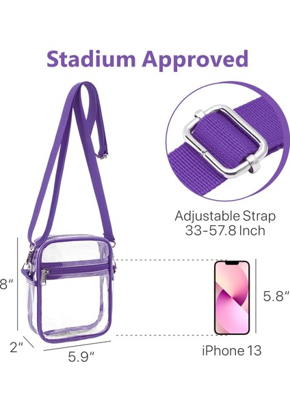 Laıbmfc Clear Bag Stadyumu Onaylı - Mor (Yurt Dışından)