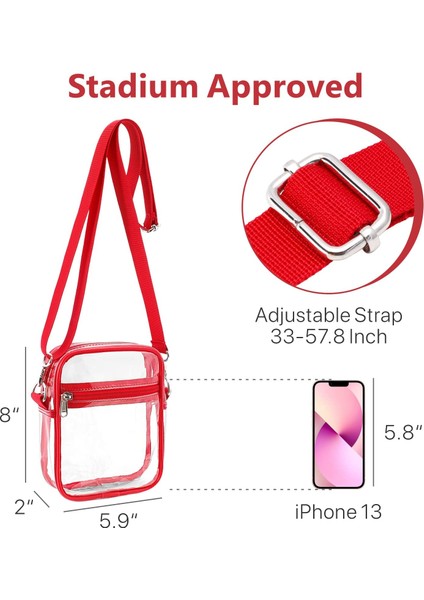Laıbmfc Clear Bag Stadyumu Onaylı - Kırmızı (Yurt Dışından)