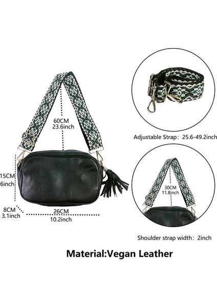 Laıbmfc Püskül Crossbody Omuz Çantası - Siyah (Yurt Dışından)