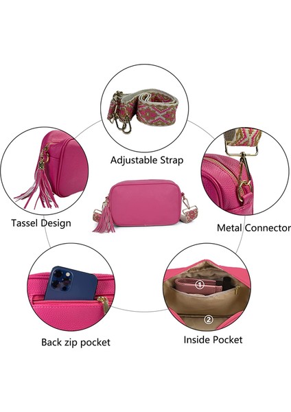 Laıbmfc Püskül Crossbody Omuz Çantası - Kırmızı (Yurt Dışından) indirimleri