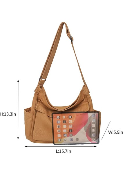 Laıbmfc Tuval Crossbody Çantası - Kahverengi (Yurt Dışından)