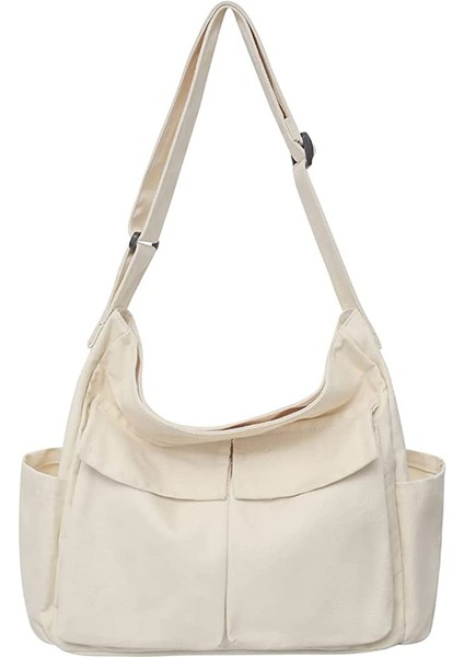 Laıbmfc Tuval Crossbody Çantası - Beyaz (Yurt Dışından)