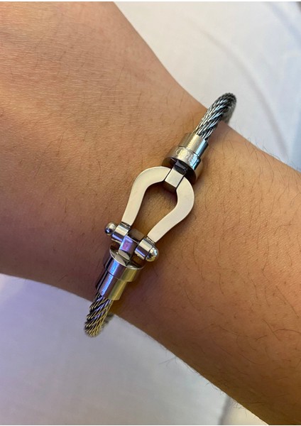 Unisex Gümüş Renk Çelik Bileklik fiyatları