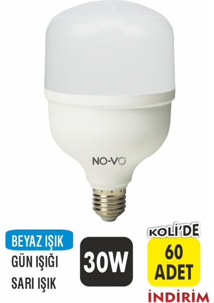 30W Torch LED Ampul (Beyaz Işık) - 60 Adet