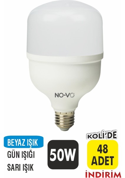 50W Torch LED Ampul (Beyaz Işık) - 48 Adet