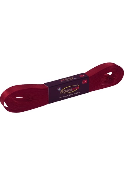 Saten Çift Taraflı Kurdele 1cm 10 Metre Kırmızı