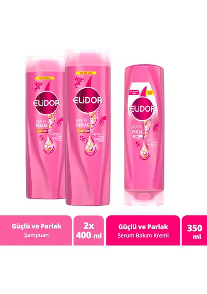 Superblend Saç Bakım Şampuanı Güçlü ve Parlak 400 ml X2 + Serum Bakım Kremi 350 ml