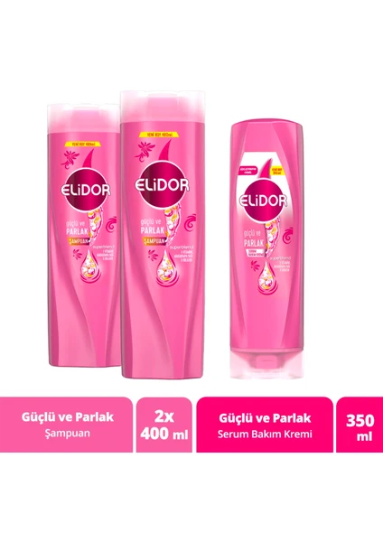 Superblend Saç Bakım Şampuanı Güçlü ve Parlak 400 ml X2 + Serum Bakım Kremi 350 ml